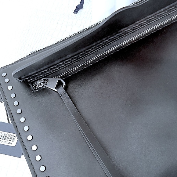 (Sold Out) Brand New Rebecca Minkoff Fine Leather Clutch Bag/ Studs and Zippers. - Picture 13 of 14